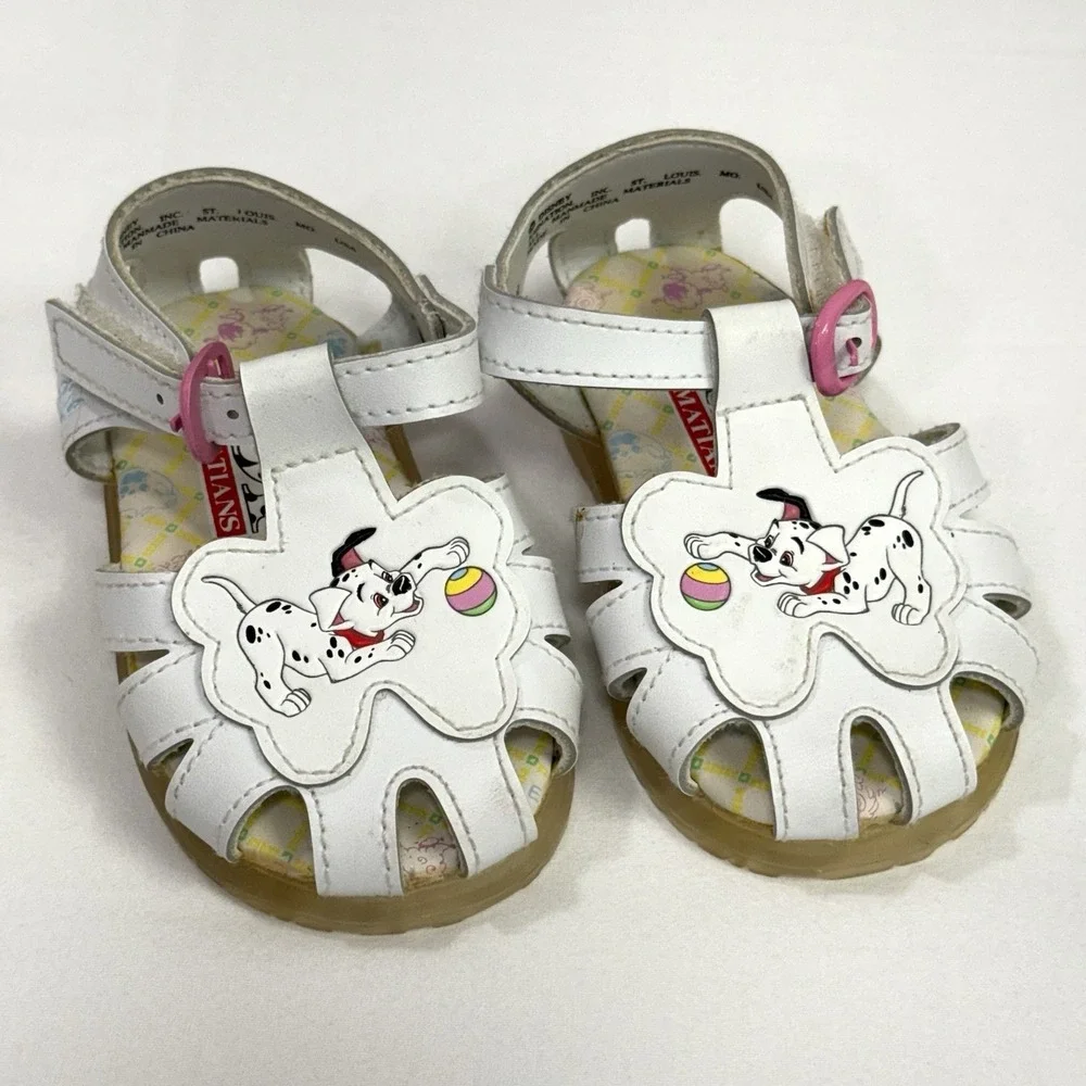 Vtg Disney 101 Dalmatians Sandals Shoes Sz  3 Baby / Toddler Shoes 1990s Y2K New